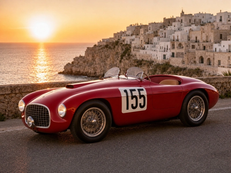 Vintage Ferrari Barchetta in Puglia
