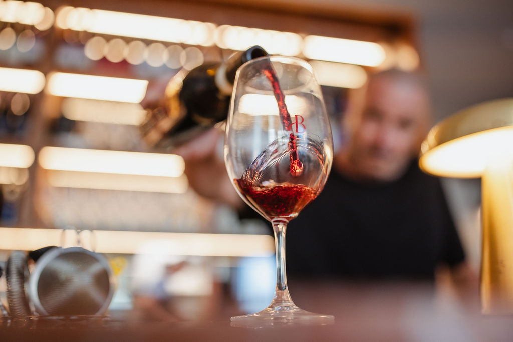 Wine being poured